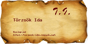 Törzsök Ida névjegykártya