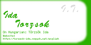 ida torzsok business card
